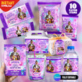 Kpop Theme Birthday Party Favor Bundle Canva | Editable 10 Item Purple Party Kit