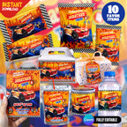 Race Car Birthday Party Favor Bundle Template | Editable Canva Racing Party Printables | 10 Favor Items | Kids Birthday Decorations