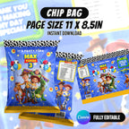 Space Cowboy Birthday Party Favor Bundle Canva | Editable 10 Item Kids Party Kit