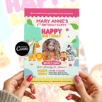 Zoo Birthday Invitation Canva | Editable Safari Animal Birthday Party Invite