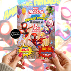 Spidey Superhero Birthday Invitation Canva Template | Editable Web Hero Kids Party Invite | Amazing Friends Birthday Card | Digital Download