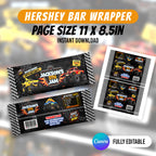Monster Truck Birthday Party Favor Bundle Canva Editable 10 Item Boys Party Boom Crash Water Bottle Chip Bag Invitation Instant Download