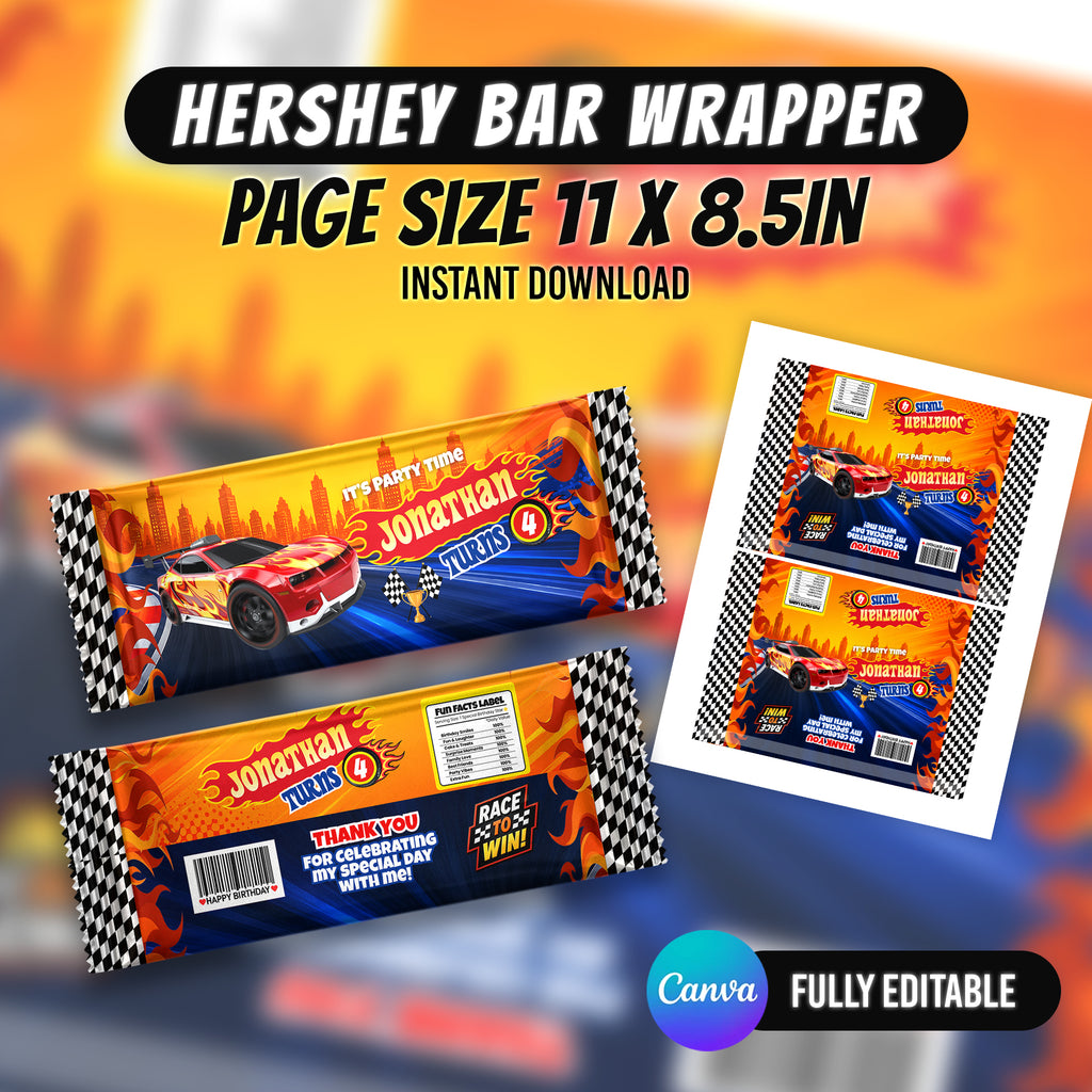 Race Car Birthday Party Favor Bundle Template | Editable Canva Racing Party Printables | 10 Favor Items | Kids Birthday Decorations