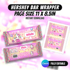 Kawaii Cat Birthday Party Favor Bundle Canva Editable 10 Item Pink Girls Party Cute Cat Water Bottle Chip Bag Invitation Instant Download