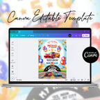 Racing Car Birthday Invitation Canva Editable Race Car Birthday Party Invite