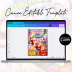 Spidey Superhero Birthday Invitation Canva Template | Editable Web Hero Kids Party Invite | Amazing Friends Birthday Card | Digital Download