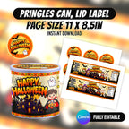 Make Halloween extra spooky with 8 editable Canva party favor templates, including chip bags, bottle labels, candy wrappers and treat packaging. Instant digital download from PXGFX.