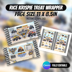 Monster Truck Bash Birthday Party Favor Bundle Canva 10 Item Boys Party Kit Arena Truck Water Bottle Chip Bag Invitation Instant Download