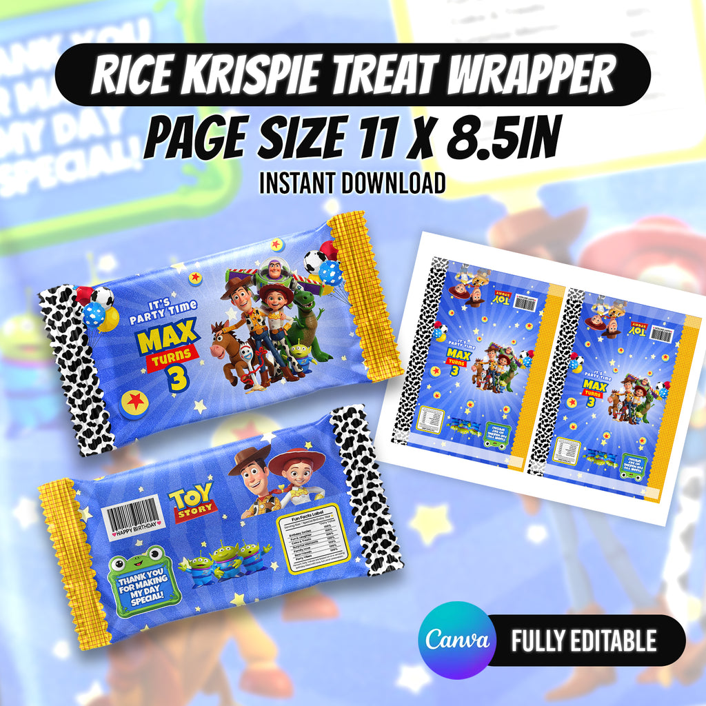 Space Cowboy Birthday Party Favor Bundle Canva | Editable 10 Item Kids Party Kit
