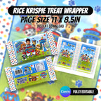 Puppy Rescue Birthday Party Favor Bundle Canva | Editable 10 Item Kids Party Kit