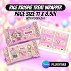 Kawaii Cat Birthday Party Favor Bundle Canva Editable 10 Item Pink Girls Party Cute Cat Water Bottle Chip Bag Invitation Instant Download