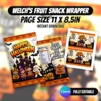 Make Halloween extra spooky with 8 editable Canva party favor templates, including chip bags, bottle labels, candy wrappers and treat packaging. Instant digital download from PXGFX.