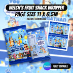 Blue Puppy Birthday Party Favor Bundle Canva Editable 10 Item Kids Party Kit Custom Photo Water Bottle Chip Bag Invitation Digital Download