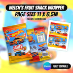 Racing Car Birthday Party Favor Bundle Canva | Editable 10 Item Car Party Kit