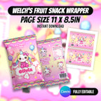 Kawaii Cat Birthday Party Favor Bundle Canva Editable 10 Item Pink Girls Party Cute Cat Water Bottle Chip Bag Invitation Instant Download
