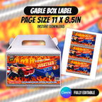 Race Car Birthday Party Favor Bundle Template | Editable Canva Racing Party Printables | 10 Favor Items | Kids Birthday Decorations