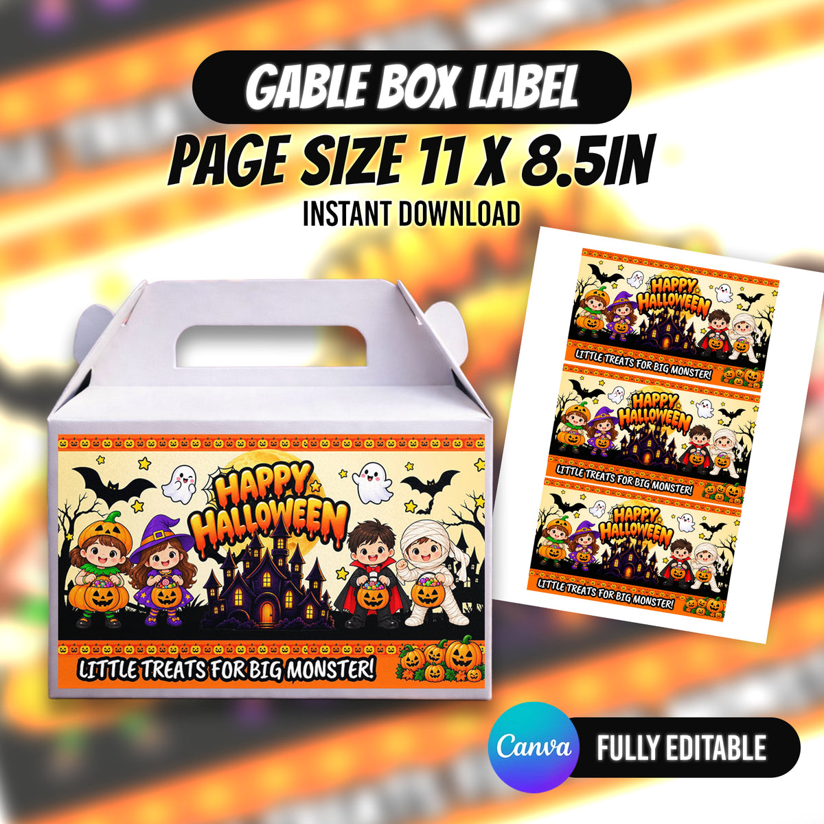 Make Halloween extra spooky with 8 editable Canva party favor templates, including chip bags, bottle labels, candy wrappers and treat packaging. Instant digital download from PXGFX.