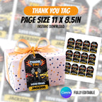 Monster Truck Birthday Party Favor Bundle Canva Editable 10 Item Boys Party Boom Crash Water Bottle Chip Bag Invitation Instant Download