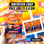 Race Car Birthday Party Favor Bundle Template | Editable Canva Racing Party Printables | 10 Favor Items | Kids Birthday Decorations