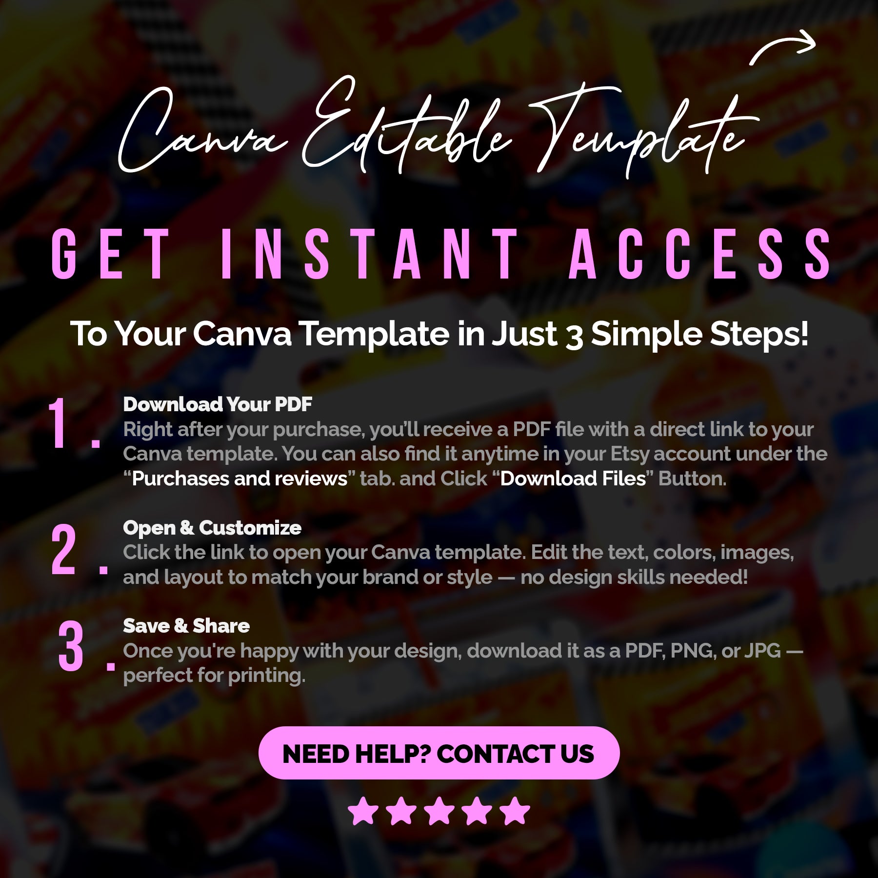 Race Car Birthday Party Favor Bundle Template | Editable Canva Racing Party Printables | 10 Favor Items | Kids Birthday Decorations