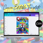 Mario Birthday Invitation Editable Canva Party Invite 3 Options