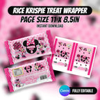 Minni Mouse Birthday Party Favor Bundle Editable Canva Birthday Party Kit 10 Favor Items