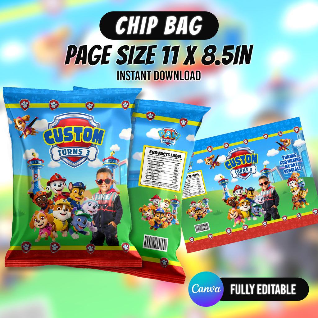Paw Patrol Theme Birthday Party Favor Bundle 10 Item Party Favor Bundle