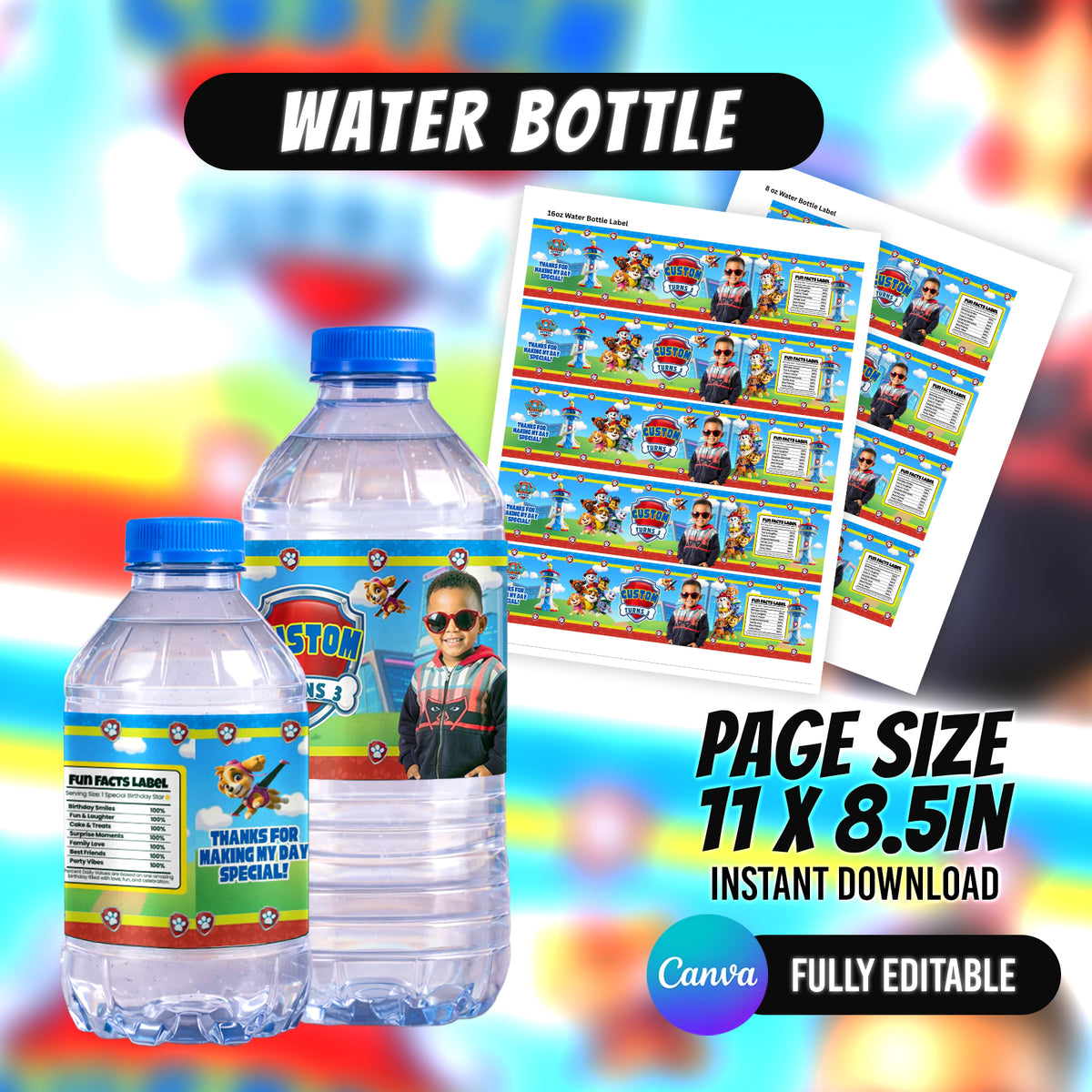 Paw Patrol Theme Birthday Party Favor Bundle