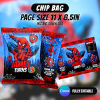Spider Superhero Birthday Party Favor Bundle 10 Party Favor Items Canva