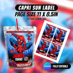 Spider Superhero Birthday Party Favor Bundle 10 Party Favor Items Canva