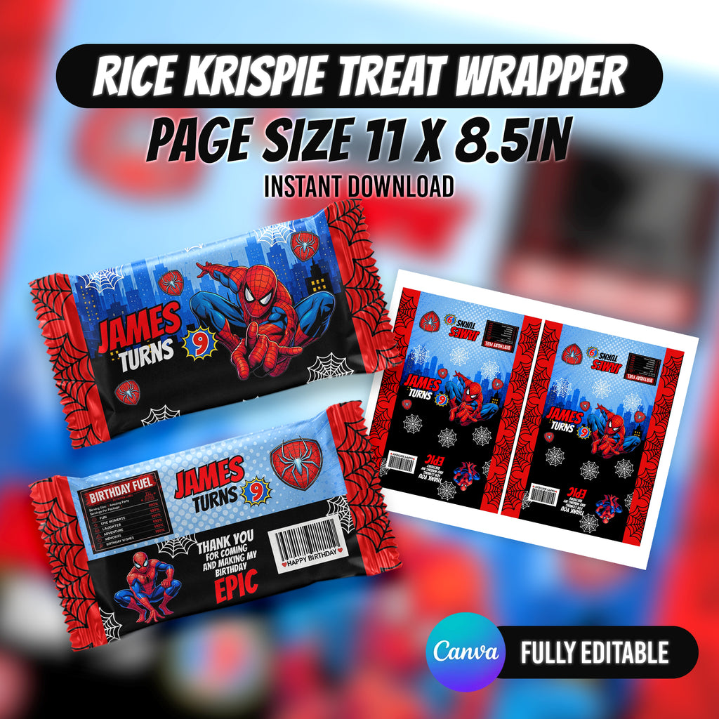 Spider Superhero Birthday Party Favor Bundle 10 Party Favor Items Canva