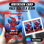 Spider Superhero Birthday Party Favor Bundle 10 Party Favor Items Canva